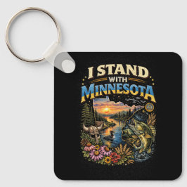 I Stand With Minnesota Sleutelhanger