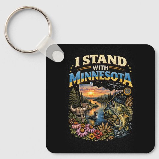 I Stand With Minnesota Sleutelhanger (Voorkant)
