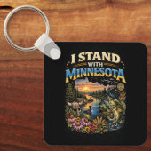I Stand With Minnesota Sleutelhanger (Voorkant)