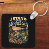 I Stand With Minnesota Sleutelhanger (Achterkant)