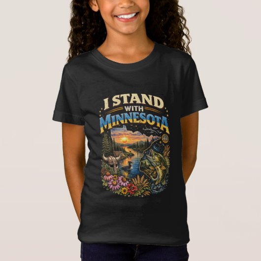 I Stand With Minnesota T-shirt (Voorkant)