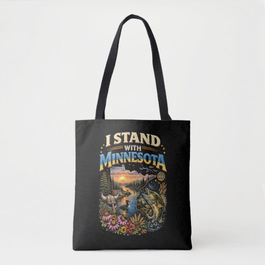 I Stand With Minnesota Tote Bag (Voorkant)
