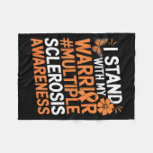 I Stand With My Warrior Multiple Sclerosis Awarene Fleece Deken (Voorkant (Horizontaal))