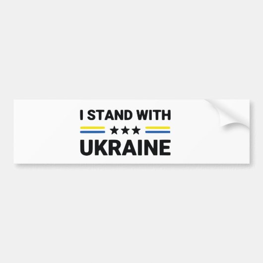 I Stand With Oekraïne Bumpersticker (Voorkant)