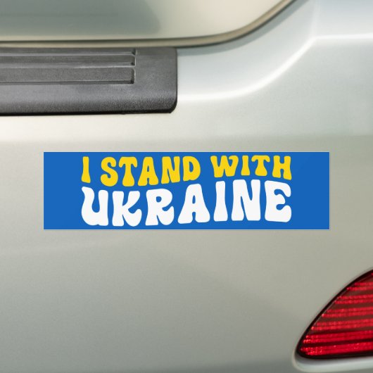 I Stand With Oekraïne Bumpersticker (Op auto)