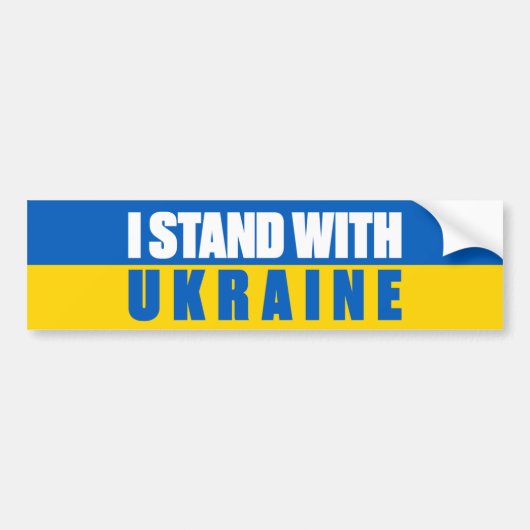 I Stand With Oekraïne Bumpersticker (Voorkant)
