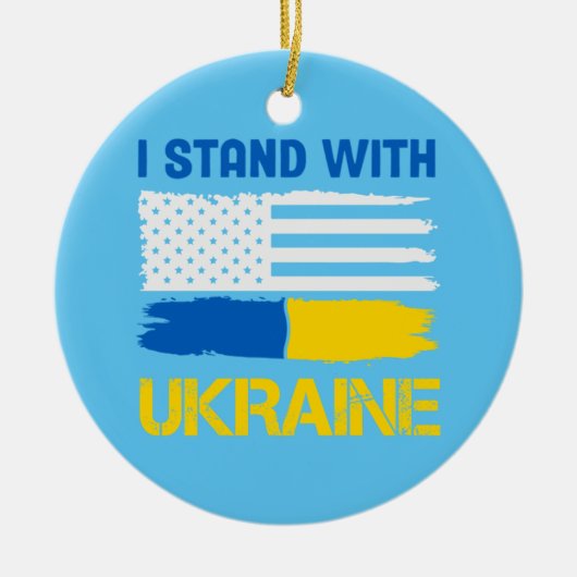 I Stand With Oekraïne Keramisch Ornament (Voorkant)