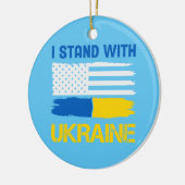 I Stand With Oekraïne Keramisch Ornament (Links)