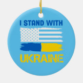 I Stand With Oekraïne Keramisch Ornament (Achterkant)