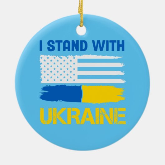 I Stand With Oekraïne Keramisch Ornament (Achterkant)