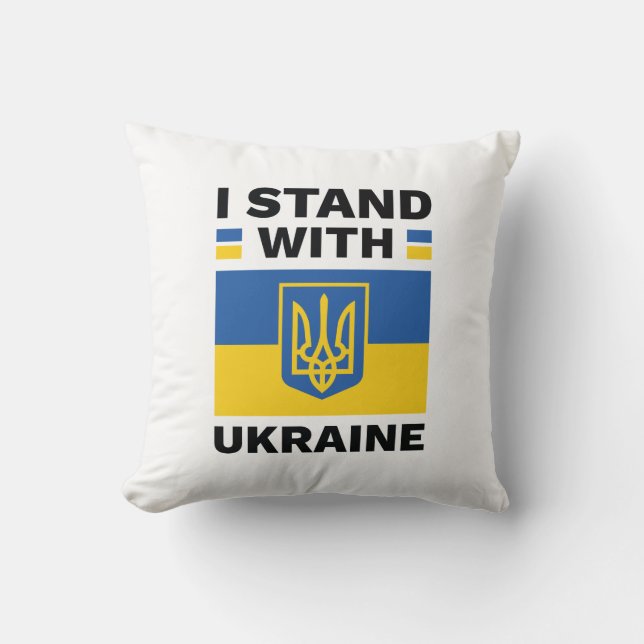 I Stand With Oekraïne Kussen (Voorkant)