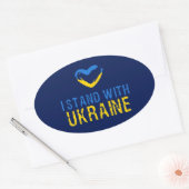 I Stand With Oekraïne Ovale Sticker (Envelop)