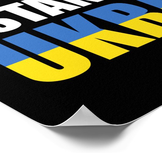 I Stand With Oekraïne Poster (Hoek)