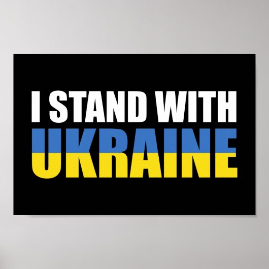 I Stand With Oekraïne Poster (Voorkant)