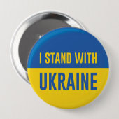 I Stand With Oekraïne Ronde Button 4,0 Cm (Voorkant /achterkant)