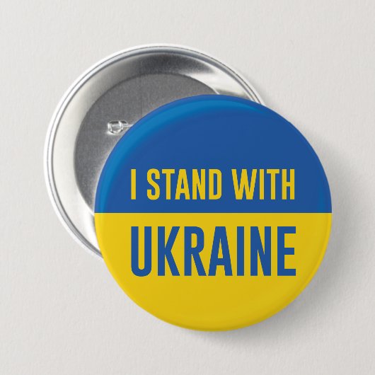 I Stand With Oekraïne Ronde Button 7,6 Cm (Voorkant /achterkant)