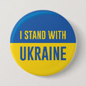I Stand With Oekraïne Ronde Button 7,6 Cm (Voorkant)