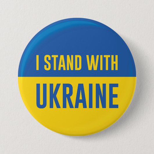 I Stand With Oekraïne Ronde Button 7,6 Cm (Voorkant)