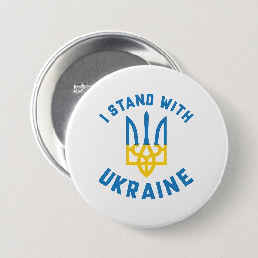 I Stand With Oekraïne Ronde Button 7,6 Cm (Voorkant /achterkant)