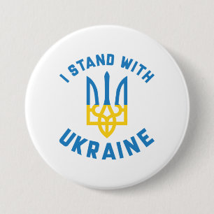I Stand With Oekraïne Ronde Button 7,6 Cm