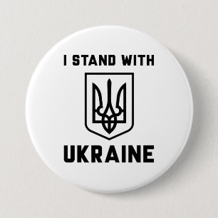 I Stand With Oekraïne Ronde Button 7,6 Cm