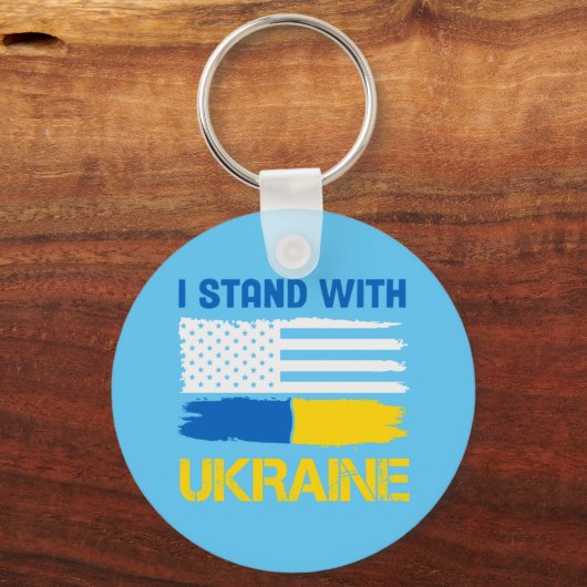 I Stand With Oekraïne Sleutelhanger (Voorkant)