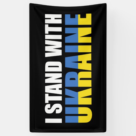 I Stand With Oekraïne Spandoek (Verticaal)