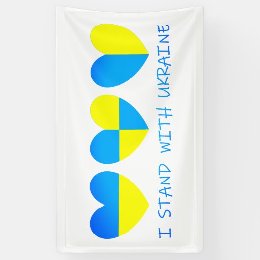 I Stand With Oekraïne Spandoek (Verticaal)