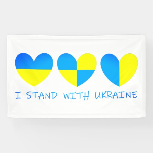 I Stand With Oekraïne Spandoek (Horizontaal)