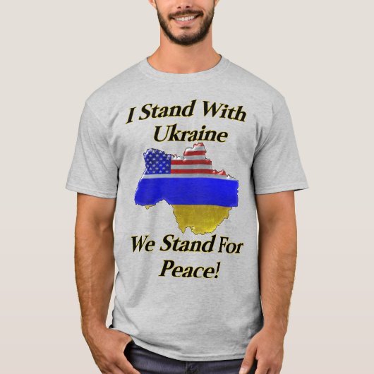 I Stand With Oekraïne T-shirt (Voorkant)