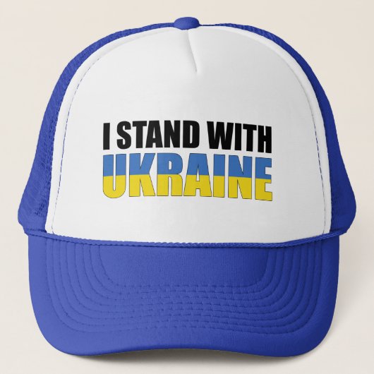 I Stand With Oekraïne Trucker Pet (Voorkant)