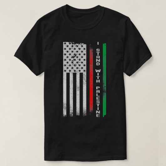 I Stand With Palestine Flag Premium  T-shirt (Design voorkant)
