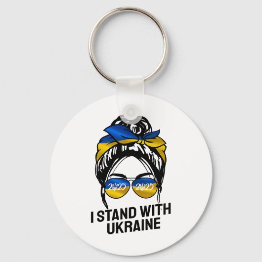 I Stand With Ukraine 2025 Shirts Ukrainian Flag Fr Sleutelhanger (Voorkant)