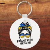 I Stand With Ukraine 2025 Shirts Ukrainian Flag Fr Sleutelhanger (Voorkant)