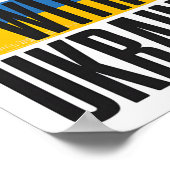 I Stand With Ukraine Bold Ukrainian Flag Support  Poster (Hoek)