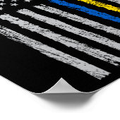 I Stand With Ukraine Flag Usa - Us Flag Support Uk Poster (Hoek)