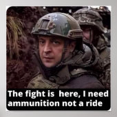 I Stand with Ukraine, I Stand with Zelensky Poster (Voorkant)