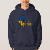 I stand with Ukraine. Sunflower symbol of Peace. Hoodie (Voorkant)