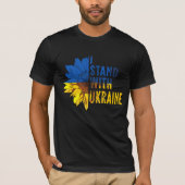 I stand with Ukraine. Sunflower symbol of Peace.  T-shirt (Voorkant)