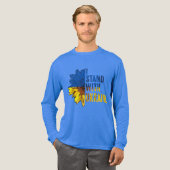 I stand with Ukraine. Sunflower symbol of Peace. Tri-Blend Shirt (Voorkant)