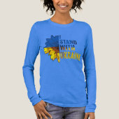 I stand with Ukraine. Sunflower symbol of Peace. Tri-Blend Shirt (Voorkant)