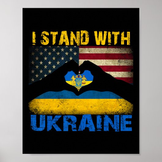 I Stand With Ukraine Support Ukraine Lover Pride U Poster (Voorkant)