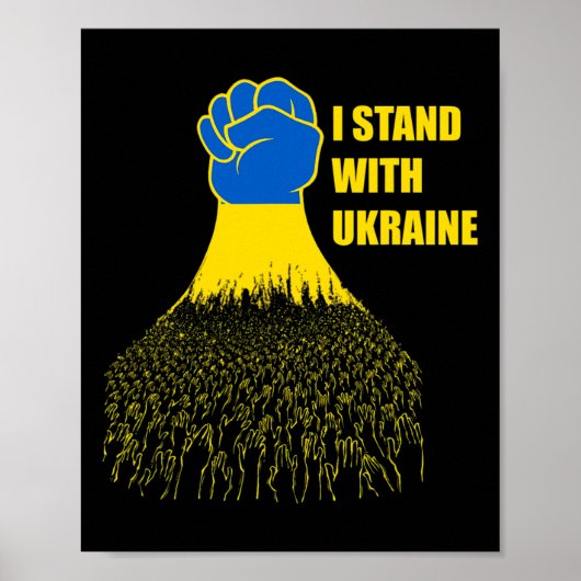 I Stand With Ukraine - Support Ukraine - Pray For  Poster (Voorkant)