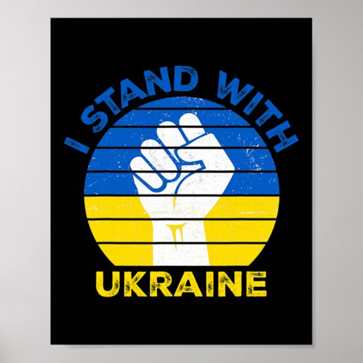 I Stand With Ukraine - Support Ukraine - Pray For  Poster (Voorkant)
