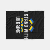 I Stand With Ukraine Supporters Sunflower Ukrainia Fleece Deken (Voorkant (Horizontaal))