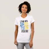 I stand with Ukraine. Trident of Ukraine. T-shirt (Voorkant volledig)