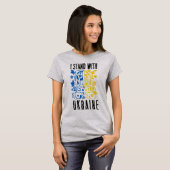 I stand with Ukraine. Trident of Ukraine. T-shirt (Voorkant volledig)
