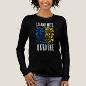 I stand with Ukraine. Trident of Ukraine. Tri-Blend Shirt (Voorkant)
