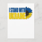 I Stand With Ukraine With Sunflower, Ukraine Pride Briefkaart (Voorkant)