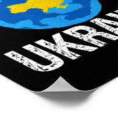 I Stand With Ukraine World Map Support Support Ukr Poster (Hoek)